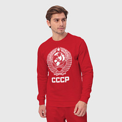 Костюм хлопковый мужской Герб СССР, цвет: красный — фото 2