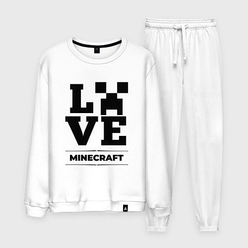 Мужской костюм Minecraft love classic / Белый – фото 1