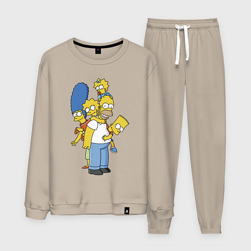 Мужской костюм Прикольная семейка Симпсонов / Миндальный – фото 1