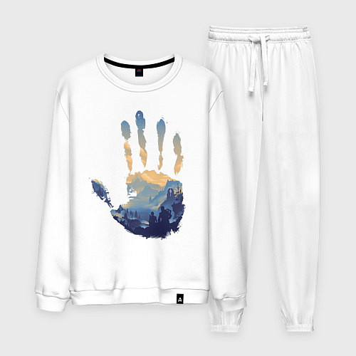 Мужской костюм Отпечаток ладони Кратоса / Белый – фото 1