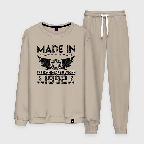 Мужской костюм Сделано в 1992 оригинальные детали / Миндальный – фото 1