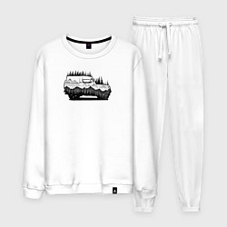 Костюм хлопковый мужской Бездорожье без дорог, цвет: белый