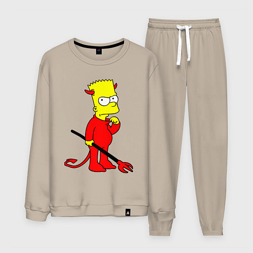 Мужской костюм Bart Simpson - devil / Миндальный – фото 1