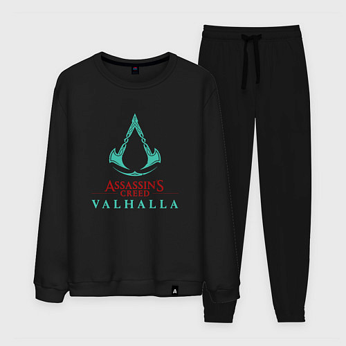 Мужской костюм Assassins Creed Valhalla - logo / Черный – фото 1