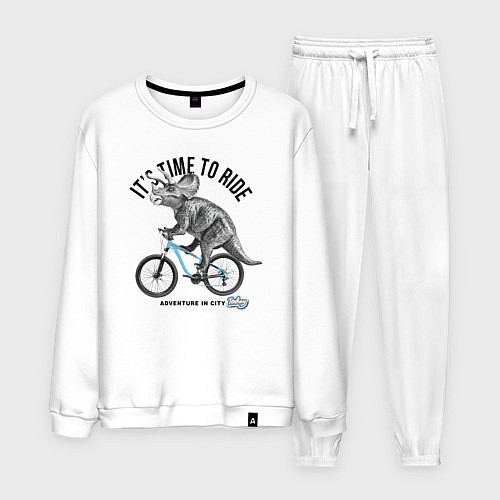 Мужской костюм Путешествие на велосипеде / Белый – фото 1