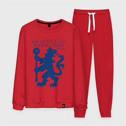 Костюм хлопковый мужской FC Chelsea Lion, цвет: красный