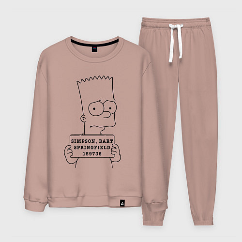 Мужской костюм Simpson, Bart, Springfield, 159736 / Пыльно-розовый – фото 1