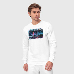 Костюм хлопковый мужской На старте, цвет: белый — фото 2