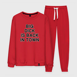Костюм хлопковый мужской BIG DICK IS BАCK TOWN, цвет: красный