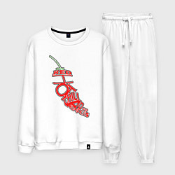 Костюм хлопковый мужской Red Hot Chili Peppers Арт, цвет: белый