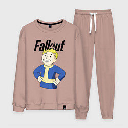 Костюм хлопковый мужской Fallout blondie boy, цвет: пыльно-розовый