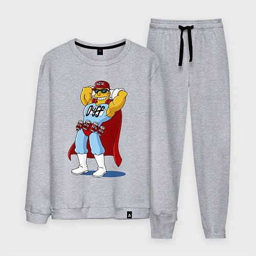 Мужской костюм Duffman - Simpsons / Меланж – фото 1