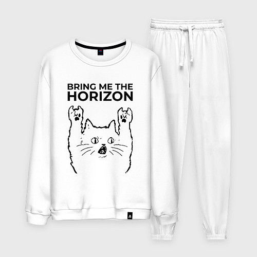 Мужской костюм Bring Me the Horizon - rock cat / Белый – фото 1