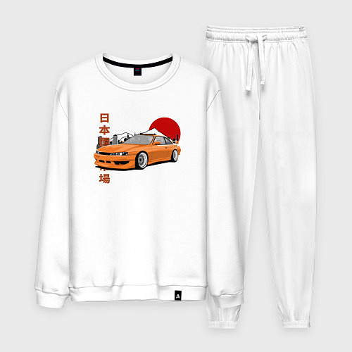 Мужской костюм Silvia s14 JDM Retro Car / Белый – фото 1