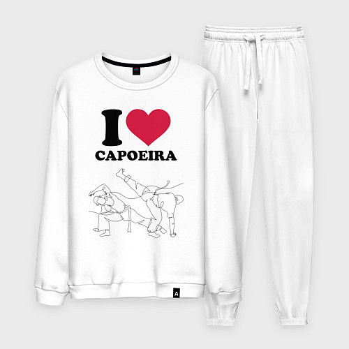 Мужской костюм I love Capoeira - Battle line graph / Белый – фото 1