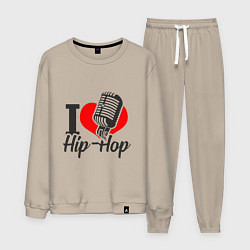 Костюм хлопковый мужской Love Hip Hop, цвет: миндальный