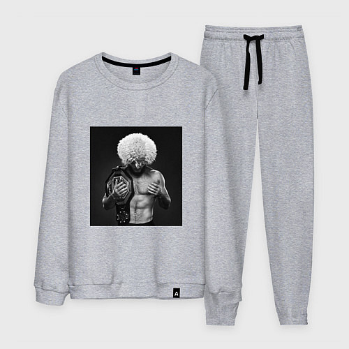 Мужской костюм Хабиб Нурмагомедов чемпион / Меланж – фото 1