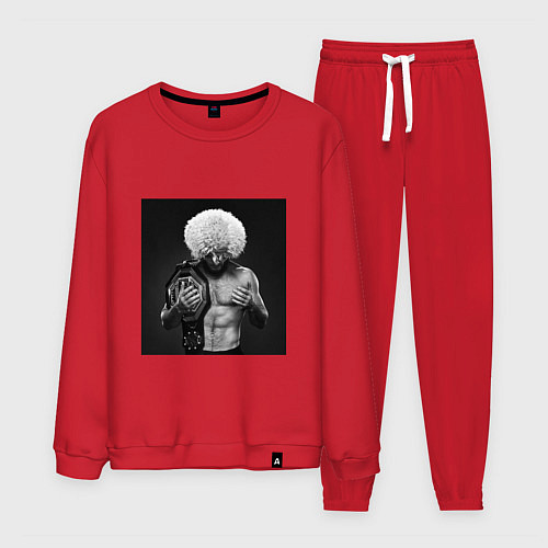 Мужской костюм Хабиб Нурмагомедов чемпион / Красный – фото 1