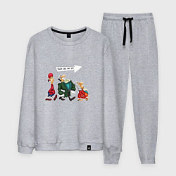 Костюм хлопковый мужской Троица-Остров Сокровищ, цвет: меланж