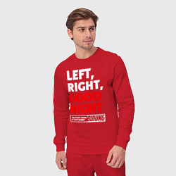 Костюм хлопковый мужской Left righte good night, цвет: красный — фото 2