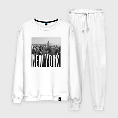 Мужской костюм New York city in picture / Белый – фото 1