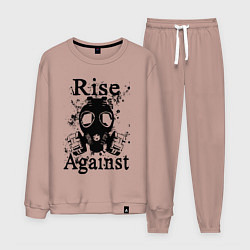 Костюм хлопковый мужской Rise Against rock, цвет: пыльно-розовый