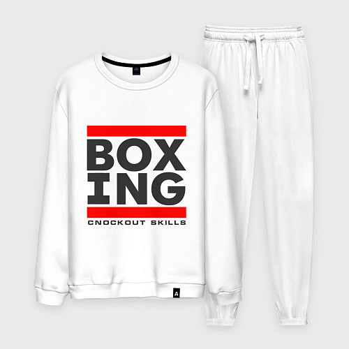 Мужской костюм Boxing knockout skills / Белый – фото 1