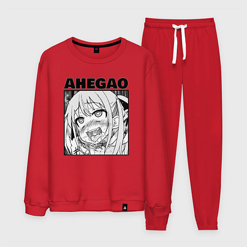 Мужской костюм Ахегао - девушка / Красный – фото 1