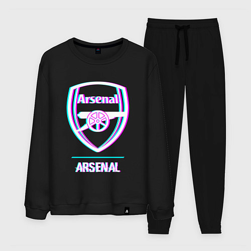 Мужской костюм Arsenal FC в стиле glitch / Черный – фото 1