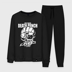 Костюм хлопковый мужской FFDP skull, цвет: черный