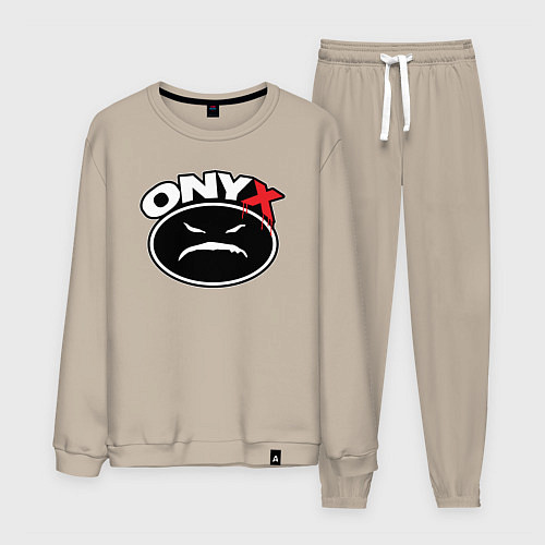 Мужской костюм Onyx - black logo / Миндальный – фото 1