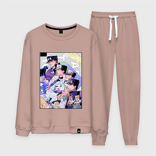 Мужской костюм Этапы жизни Джотаро- JoJO / Пыльно-розовый – фото 1