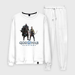 Костюм хлопковый мужской Отец и сын GoW Ragnarok, цвет: белый