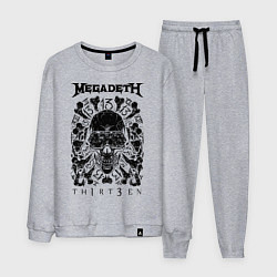 Костюм хлопковый мужской Megadeth Thirteen, цвет: меланж