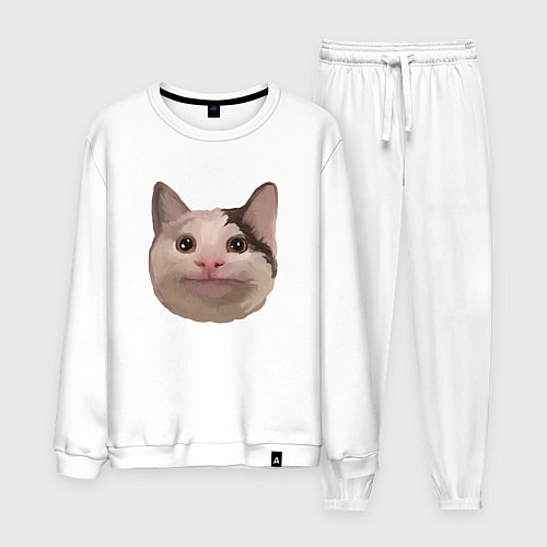 Мужской костюм Polite cat meme / Белый – фото 1