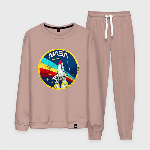 Мужской костюм NASA - emblem - USA / Пыльно-розовый – фото 1