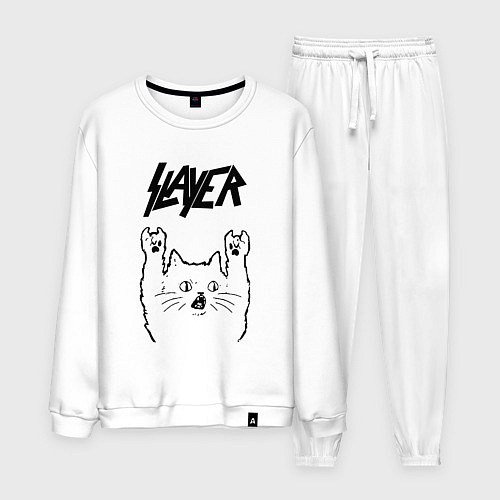 Мужской костюм Slayer - rock cat / Белый – фото 1