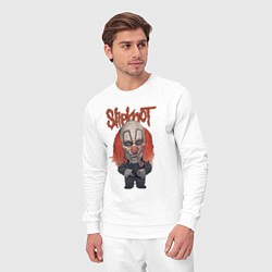 Костюм хлопковый мужской Slipknot art, цвет: белый — фото 2
