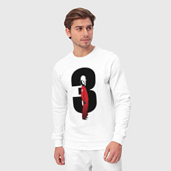 Костюм хлопковый мужской Slipknot третий, цвет: белый — фото 2