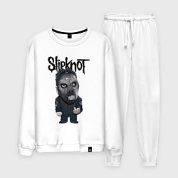 Костюм хлопковый мужской Седьмой Slipknot, цвет: белый