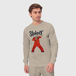 Костюм хлопковый мужской Slipknot fan art, цвет: миндальный — фото 2