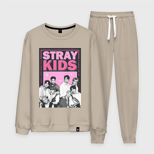 Мужской костюм Stray Kids boy band / Миндальный – фото 1