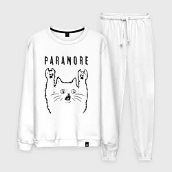 Костюм хлопковый мужской Paramore - rock cat, цвет: белый