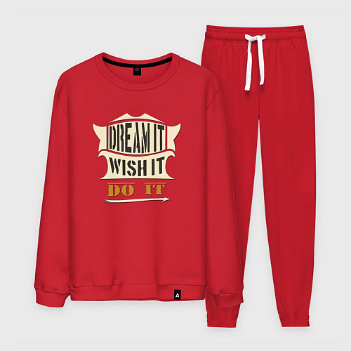 Мужской костюм Dream it, Wish it, Do it / Красный – фото 1