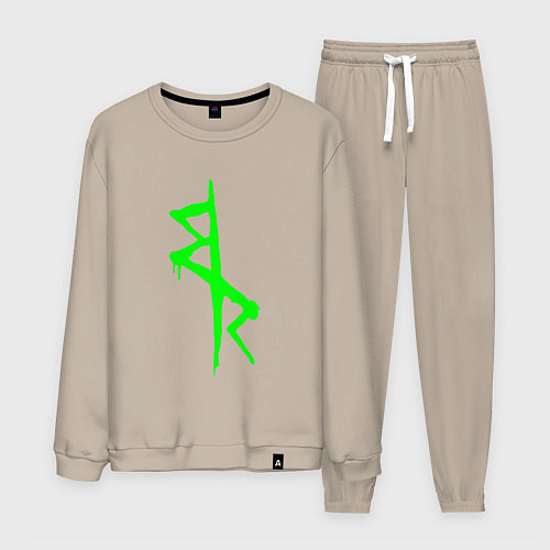 Мужской костюм Logotype - Cyberpunk: Edgerunners / Миндальный – фото 1