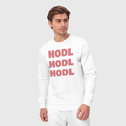 Костюм хлопковый мужской Hodl Вязанный, цвет: белый — фото 2