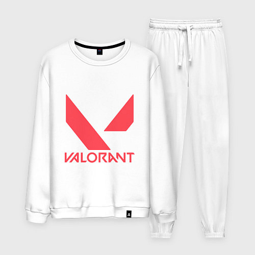 Мужской костюм Valorant - logo / Белый – фото 1