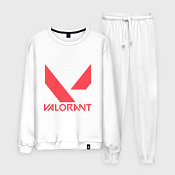 Костюм хлопковый мужской Valorant - logo, цвет: белый