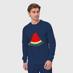 Костюм хлопковый мужской One in a melon, цвет: тёмно-синий — фото 2