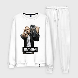 Костюм хлопковый мужской Eminem boombox, цвет: белый